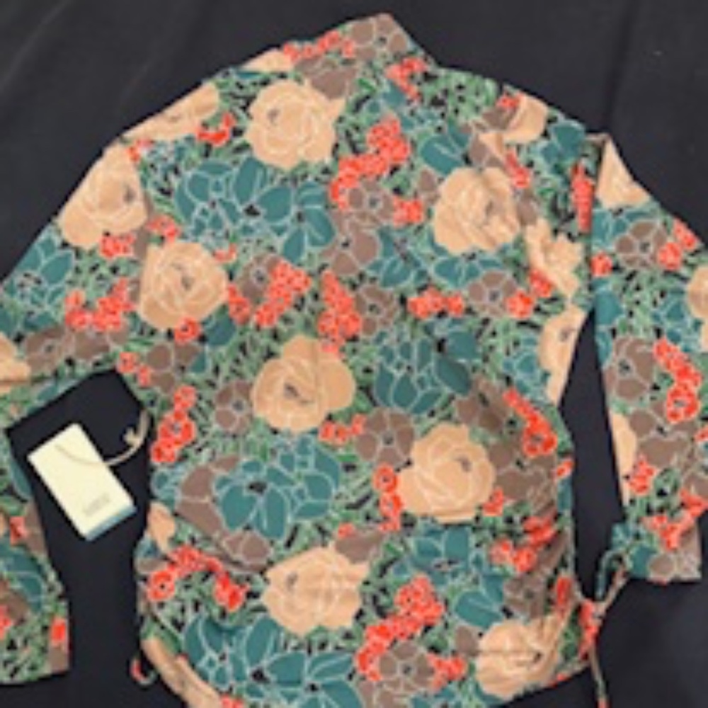 NEW WITH TAGS!  Carve Designs Cruz Long-Sleeve Rashguard in Jardin, Large $60 - Picture 6 of 6
